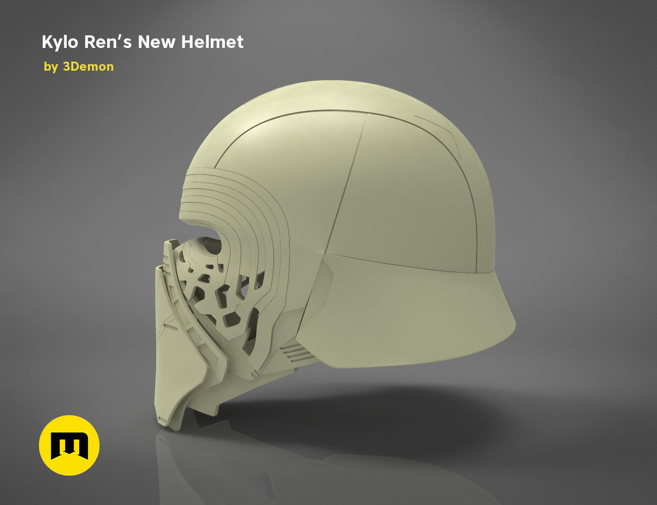 The Kylo Ren helmet destroyed - Star Wars 3D print model_13