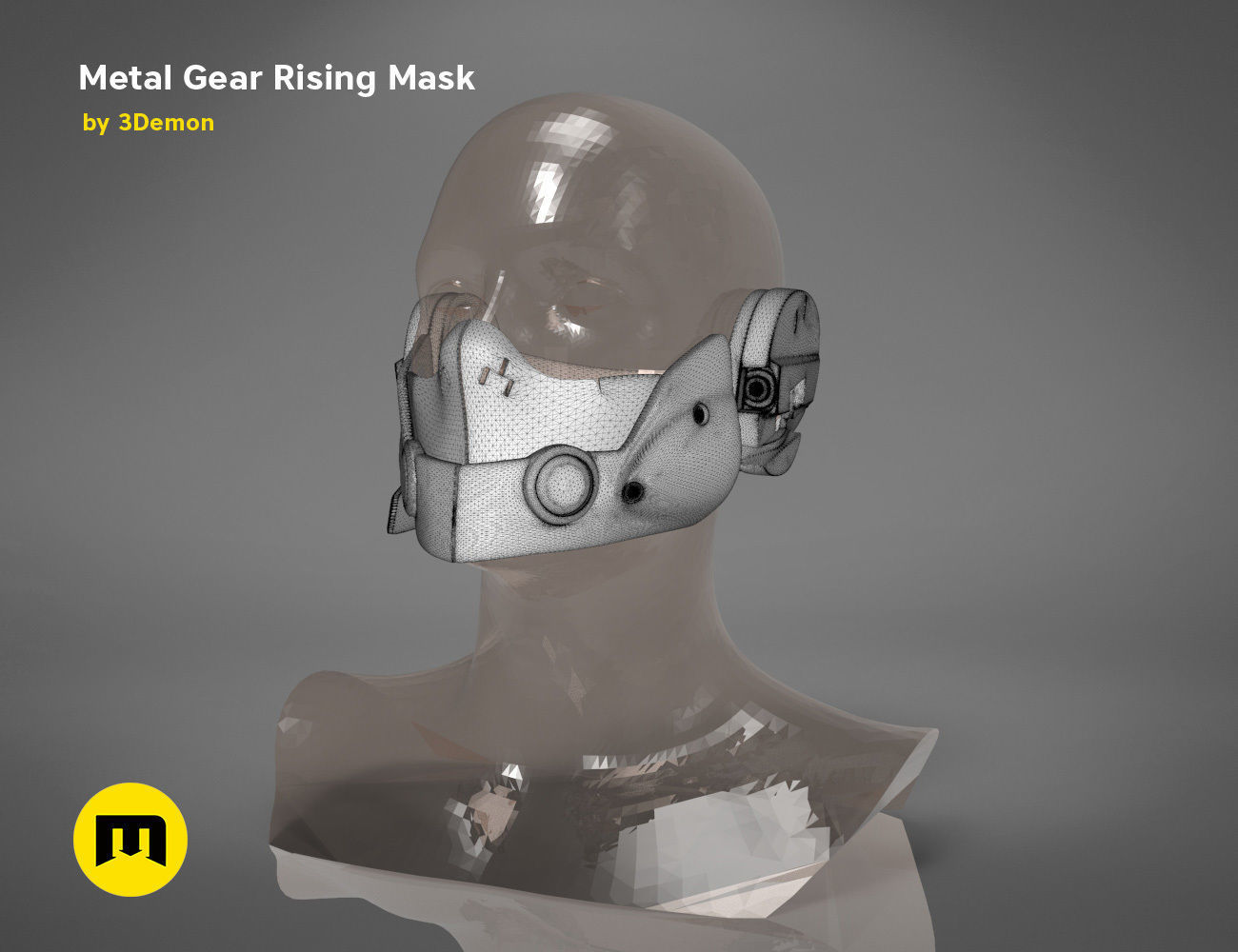 Gear Metal Rising Mask 3D print model_12