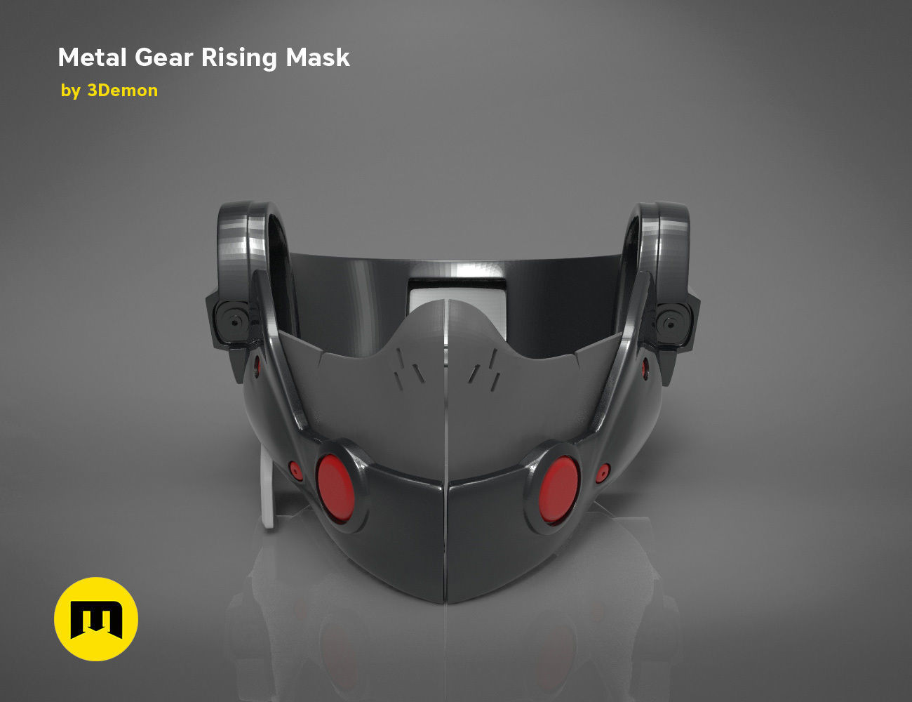 Gear Metal Rising Mask 3D print model_2