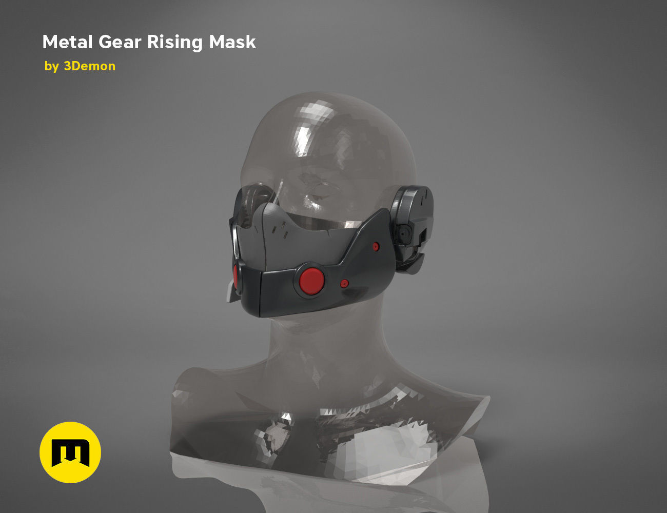 Gear Metal Rising Mask 3D print model_7