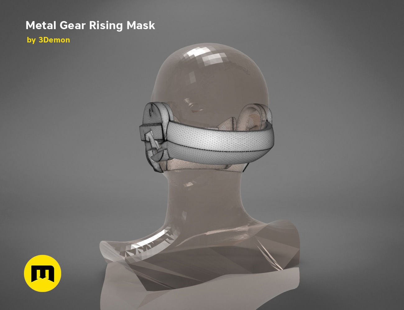 Gear Metal Rising Mask 3D print model_9