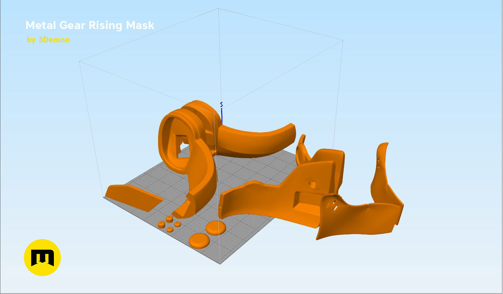 Gear Metal Rising Mask 3D print model_14