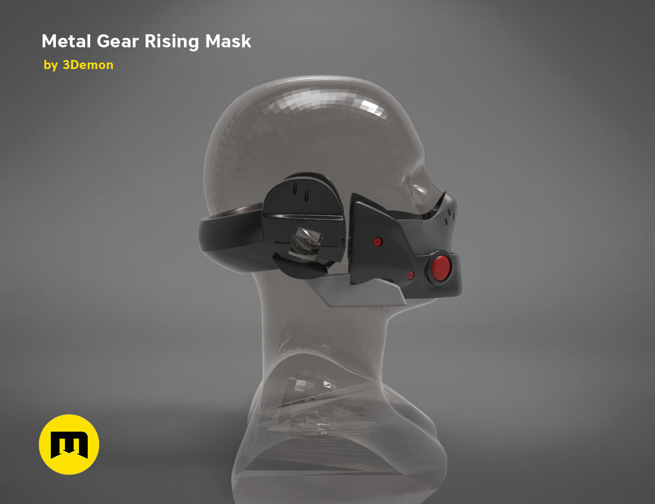 Gear Metal Rising Mask 3D print model_4