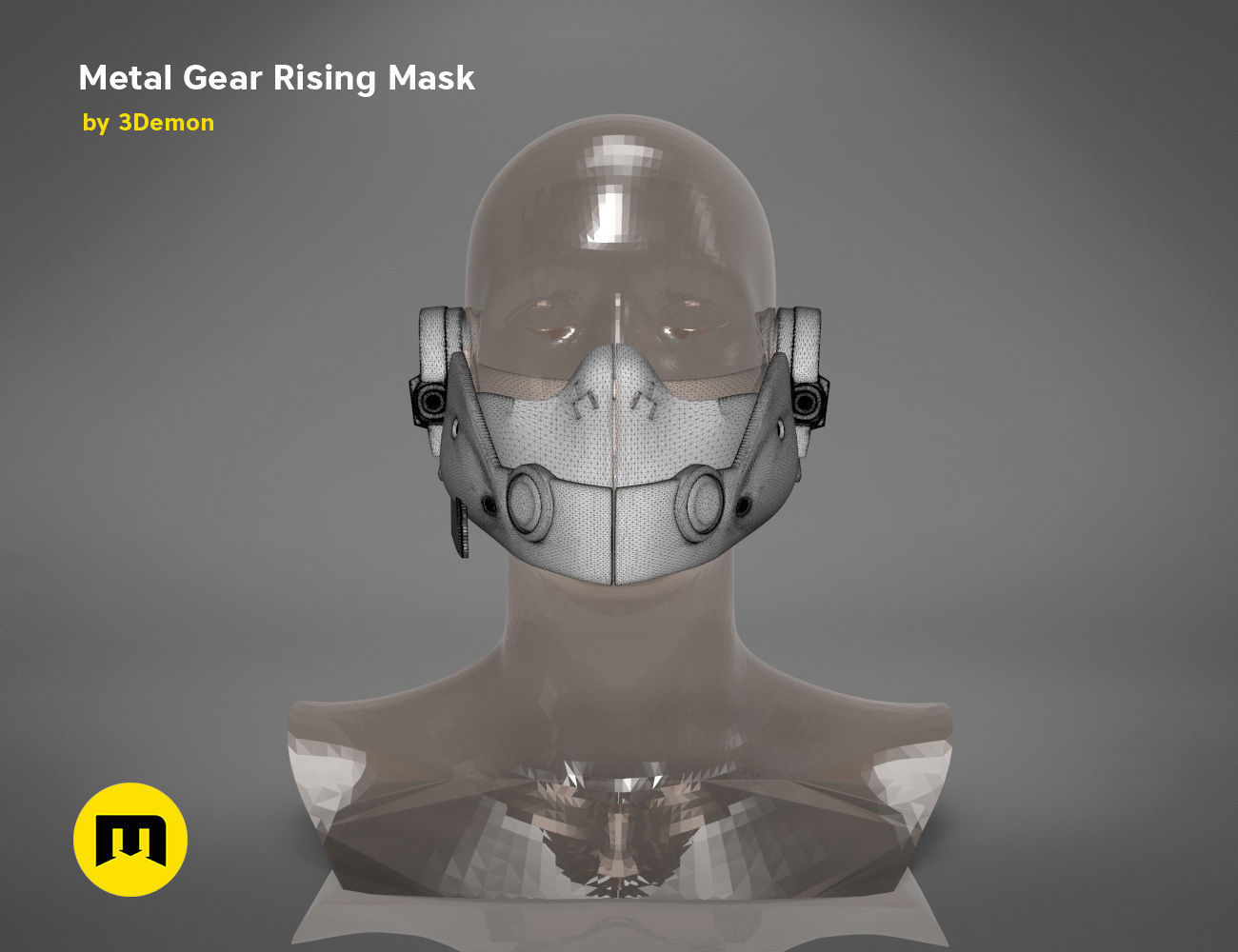 Gear Metal Rising Mask 3D print model_10