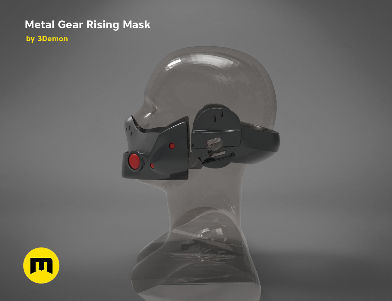 Gear Metal Rising Mask 3D print model_3