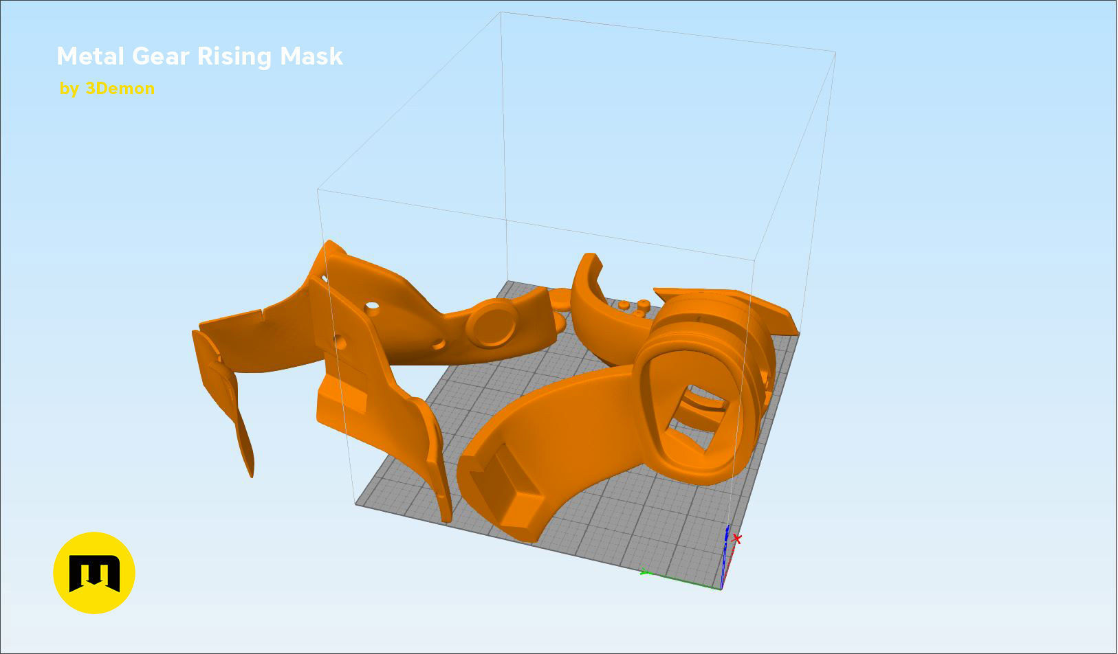 Gear Metal Rising Mask 3D print model_15