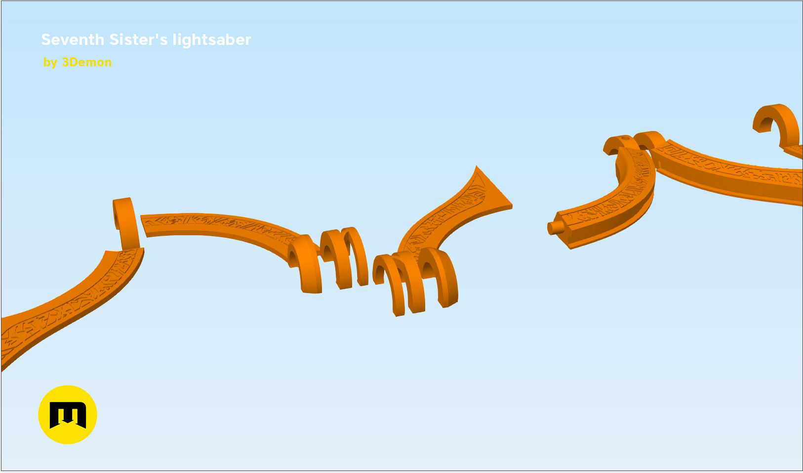 Seventh Sisters lightsaber  3D print model_12