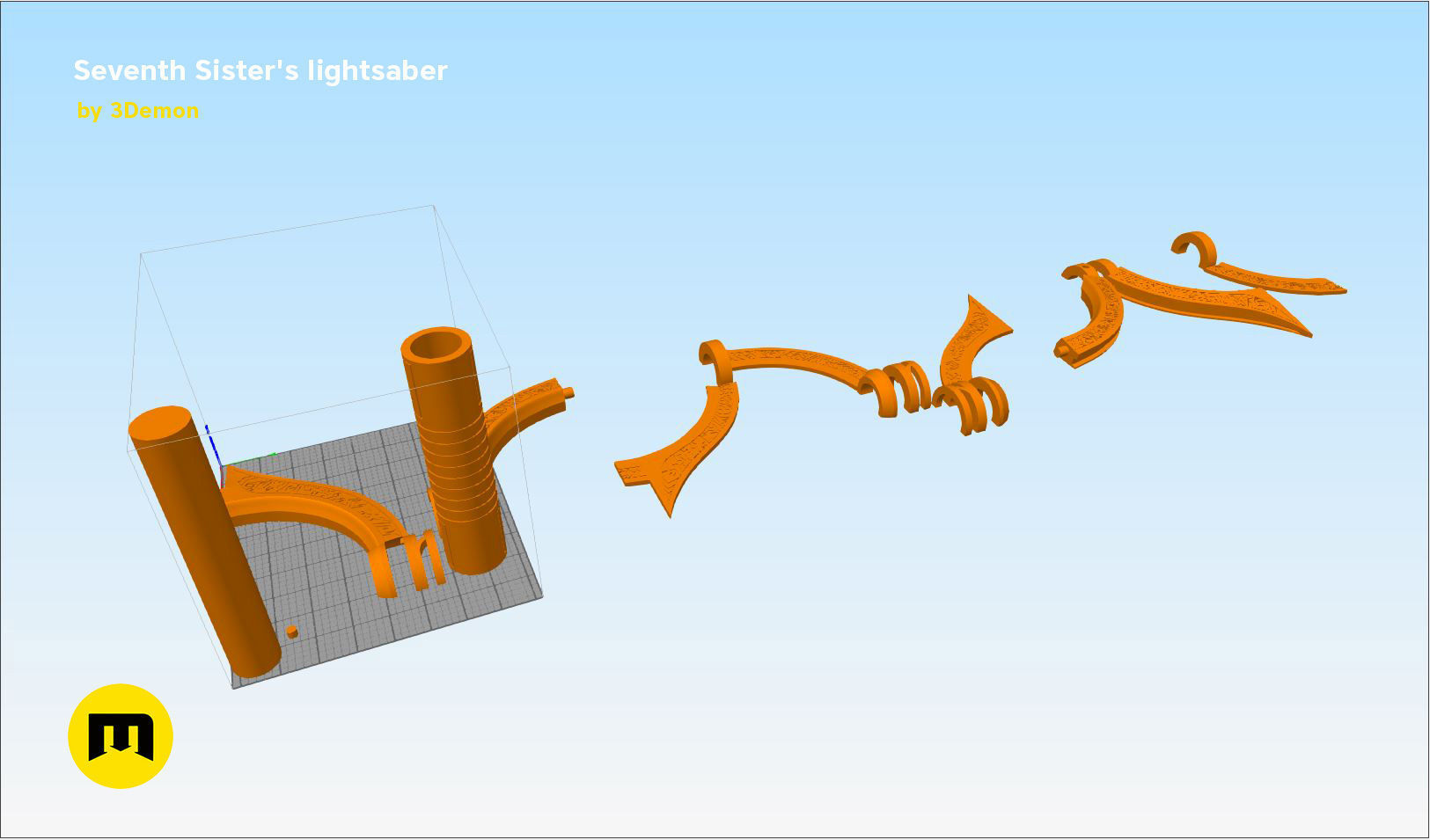 Seventh Sisters lightsaber  3D print model_10