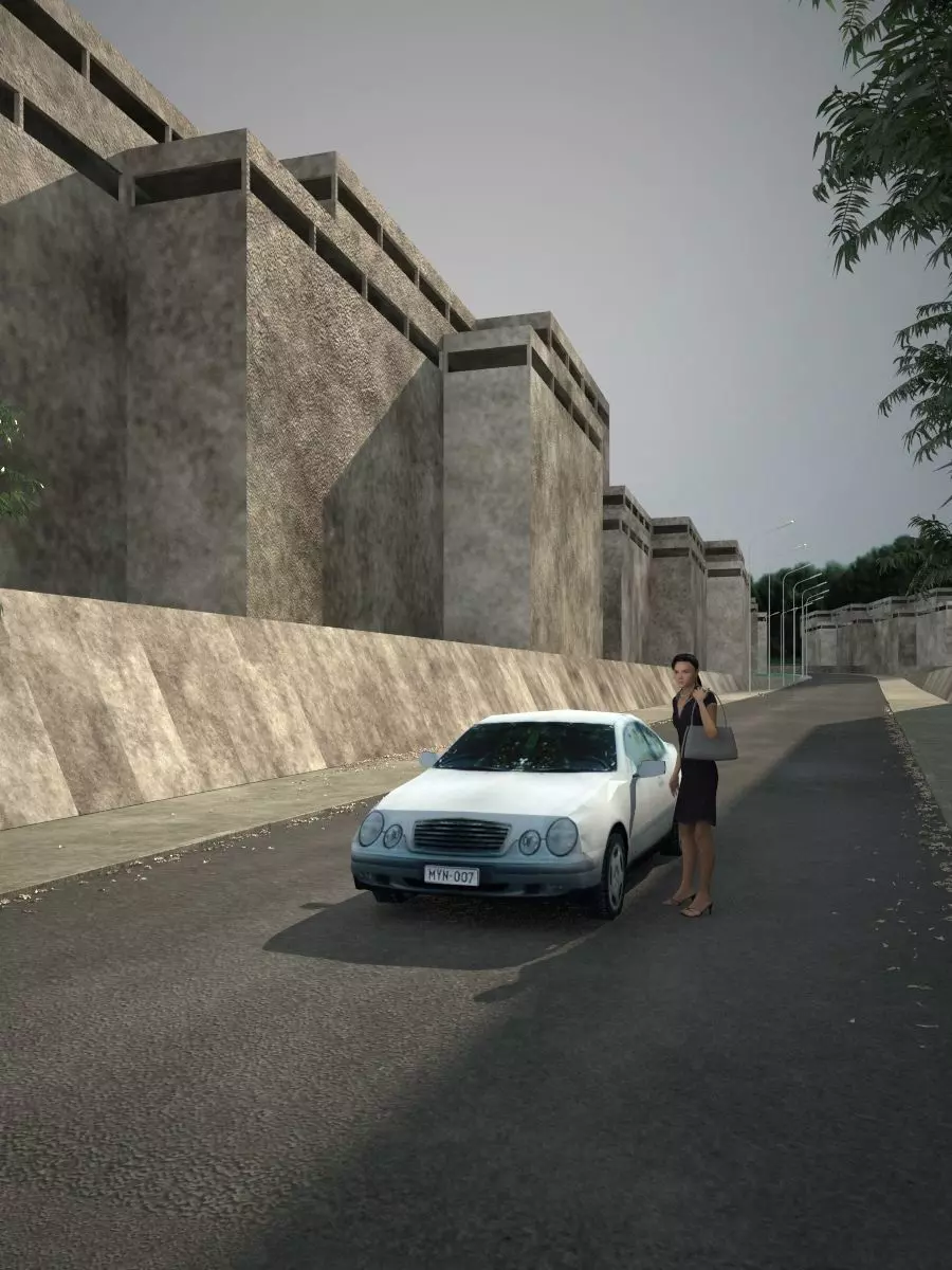 Low poly car mercedes benz Low-poly 3D model_0