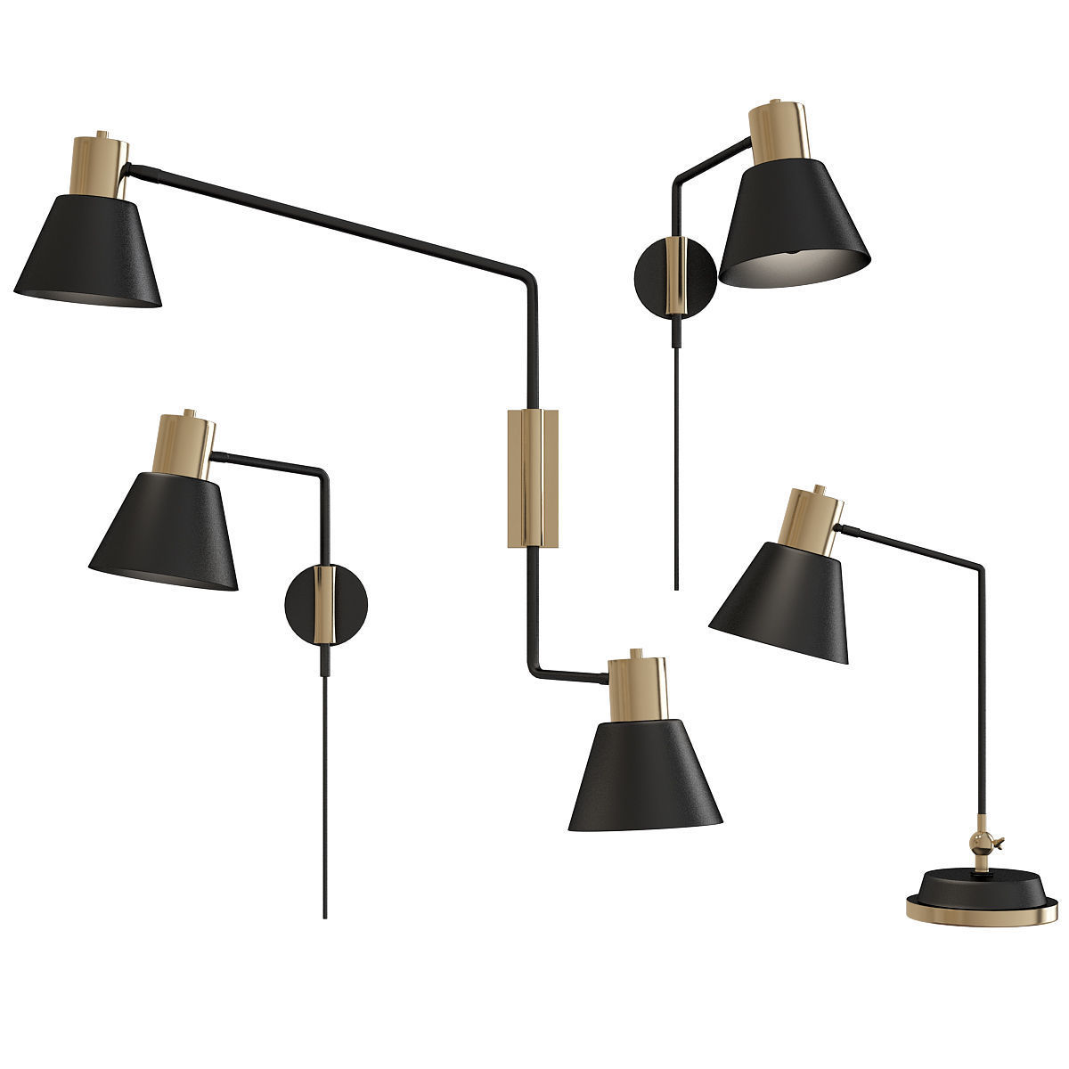 Wall Lamp Collection 32 Pieces 3d model 3D model_22