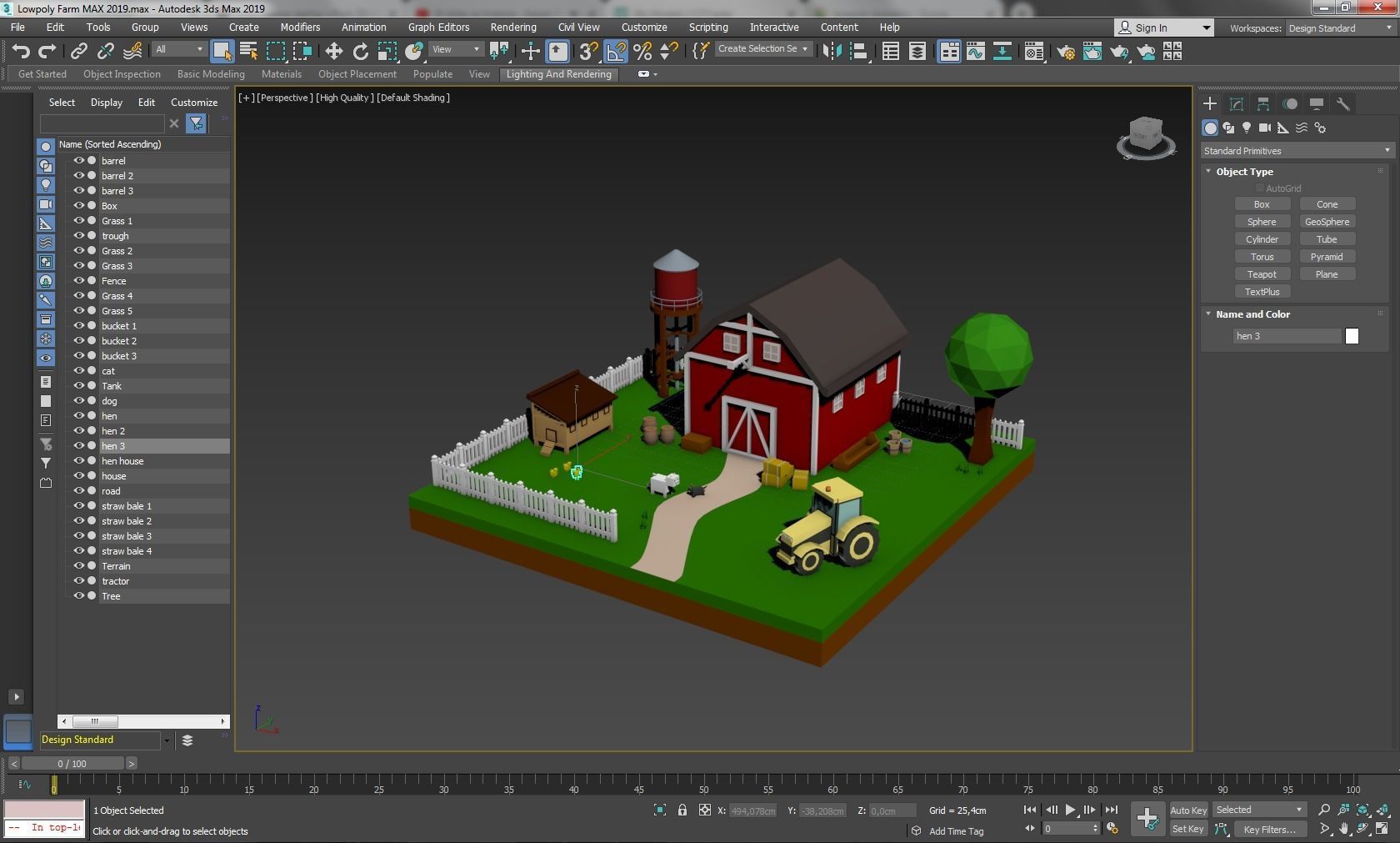 Low poly Isometric Farm 1 Low-poly 3D model_8