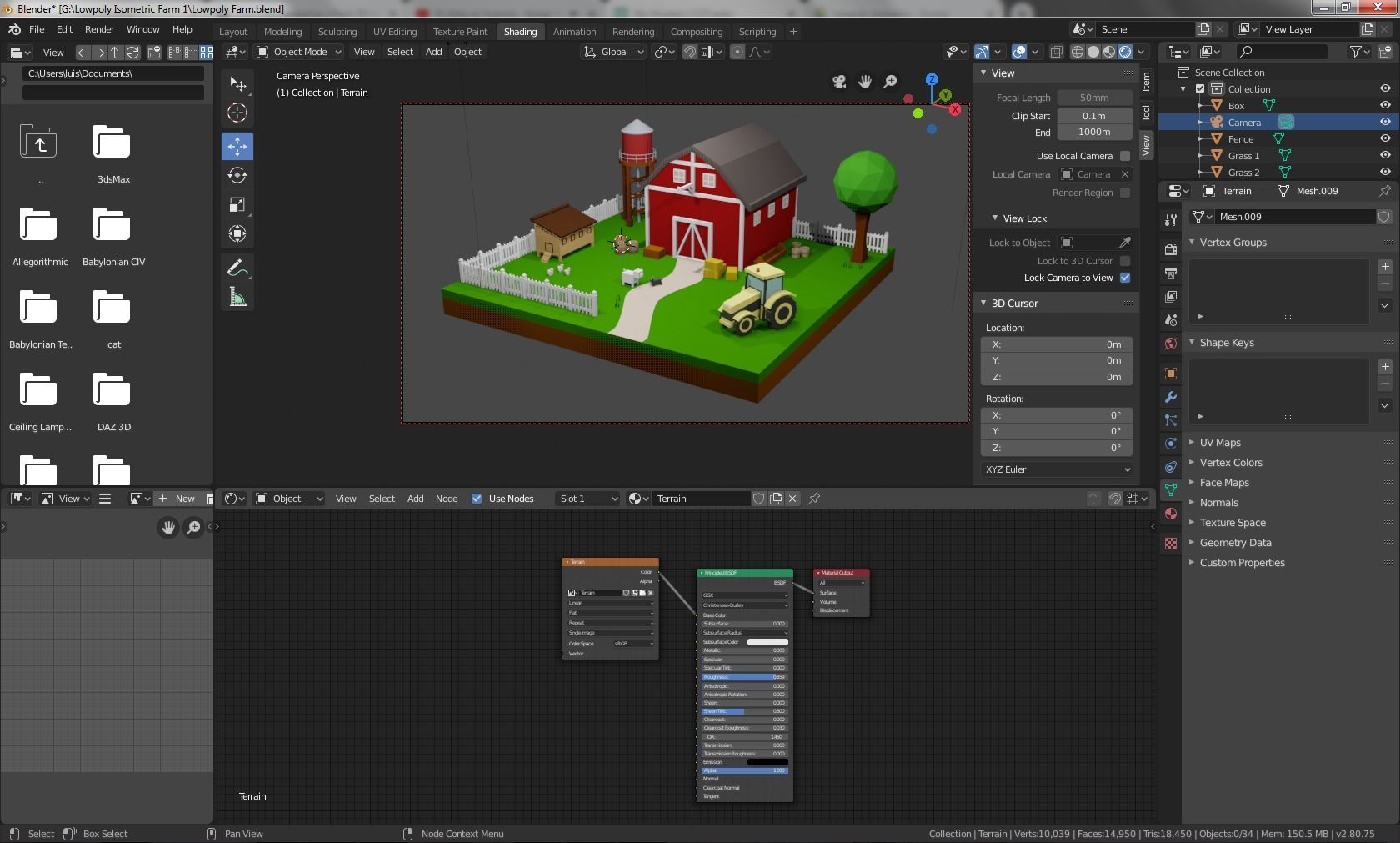 Low poly Isometric Farm 1 Low-poly 3D model_10
