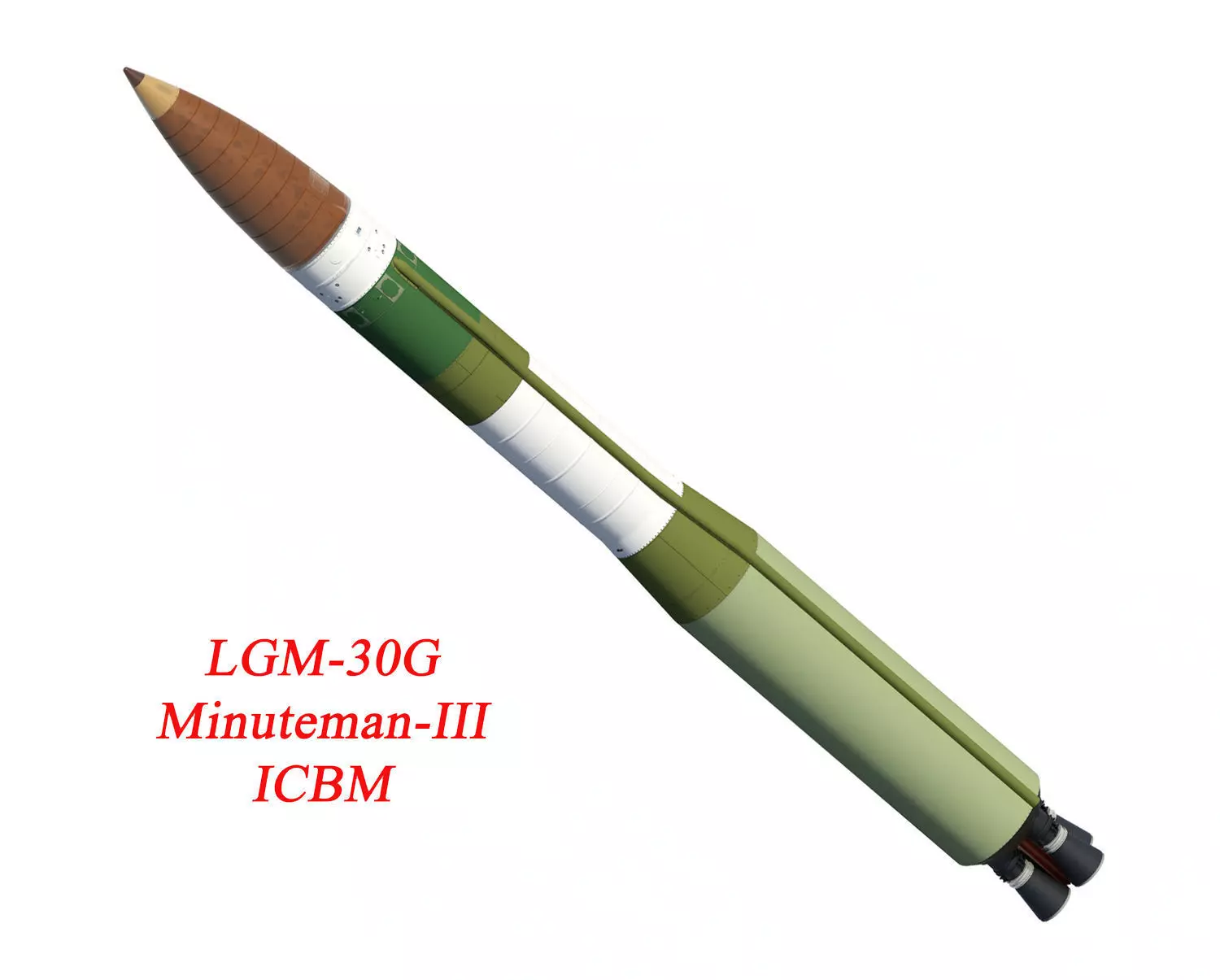 LGM-30G Minuteman-III ICBM 3D model_0