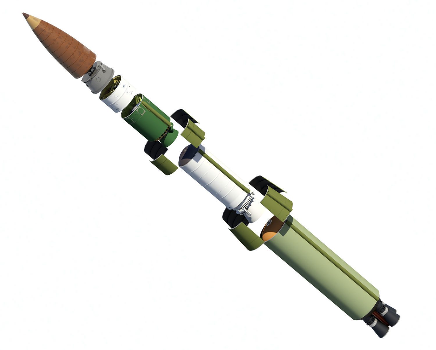 LGM-30G Minuteman-III ICBM 3D model_6
