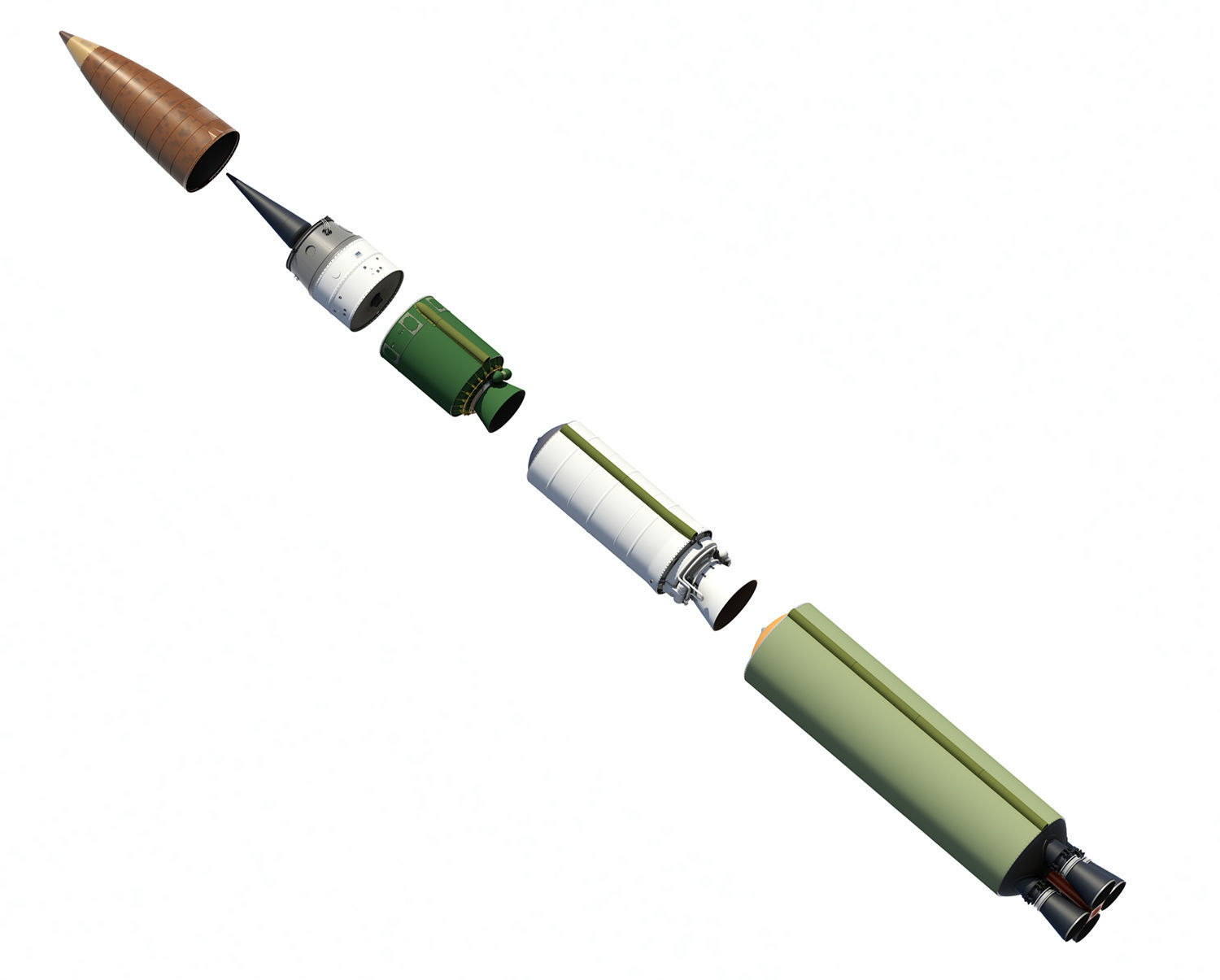 LGM-30G Minuteman-III ICBM 3D model_4