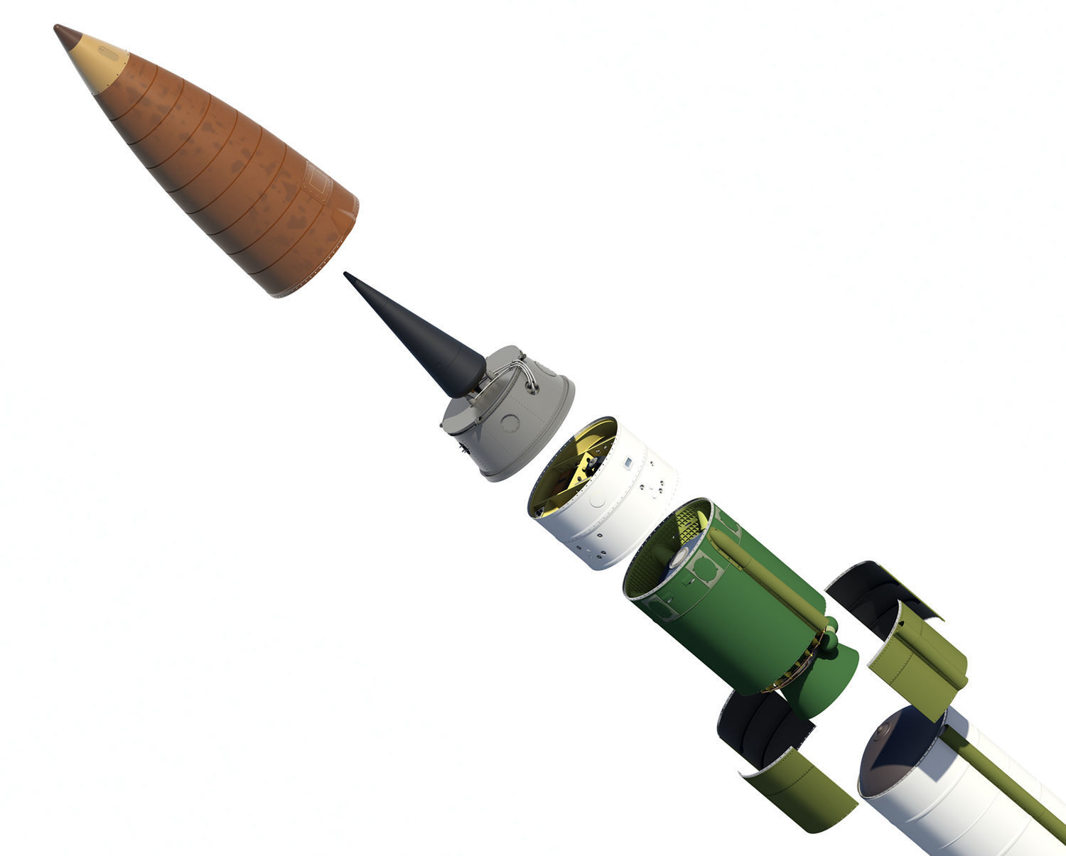 LGM-30G Minuteman-III ICBM 3D model_7