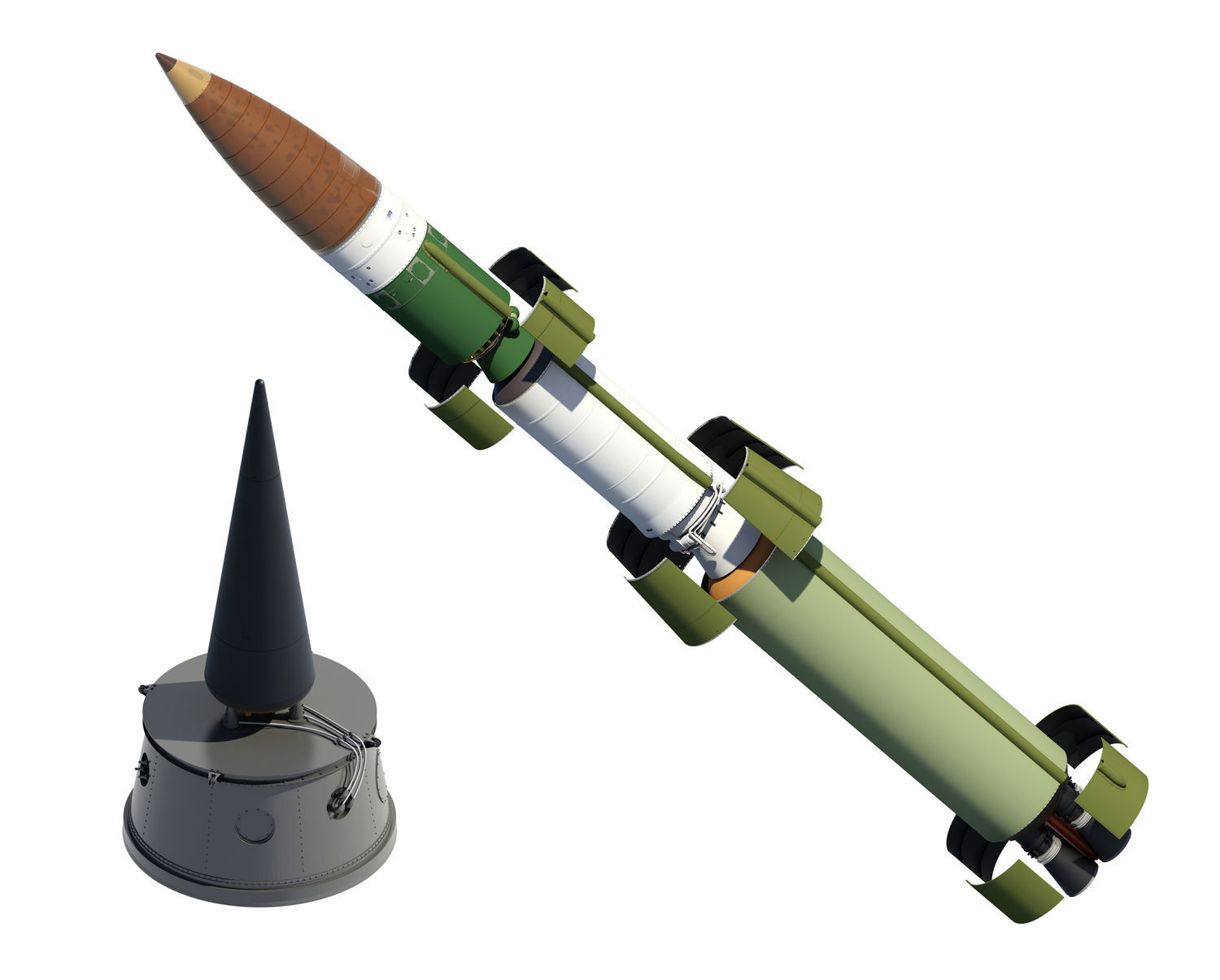 LGM-30G Minuteman-III ICBM 3D model_1