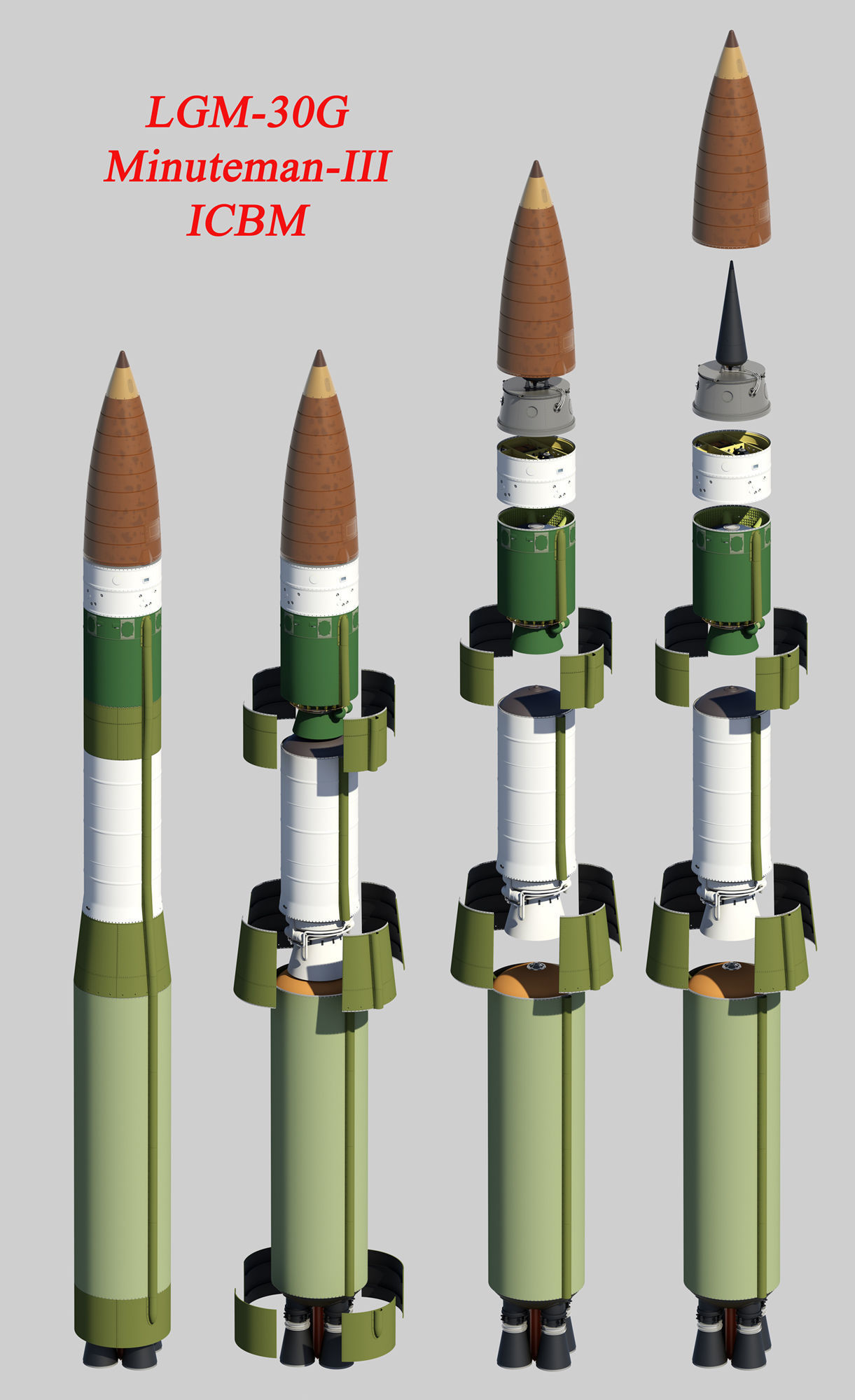 LGM-30G Minuteman-III ICBM 3D model_3