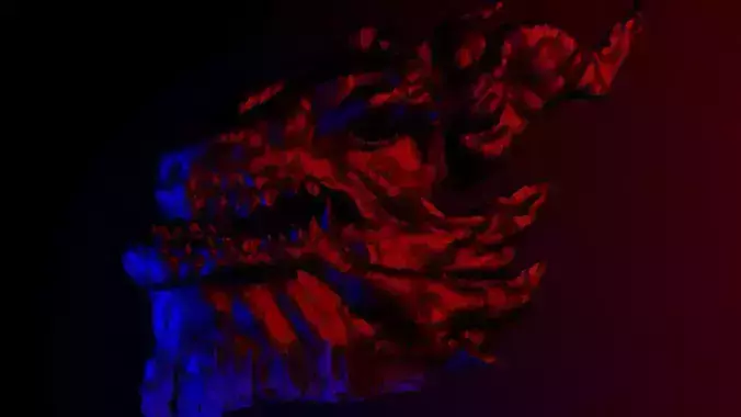 DragonHead dragon head Low-poly 3D model