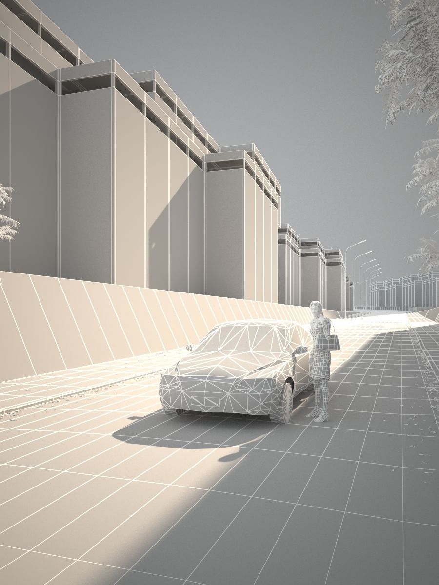 Low poly car Low-poly 3D model_1