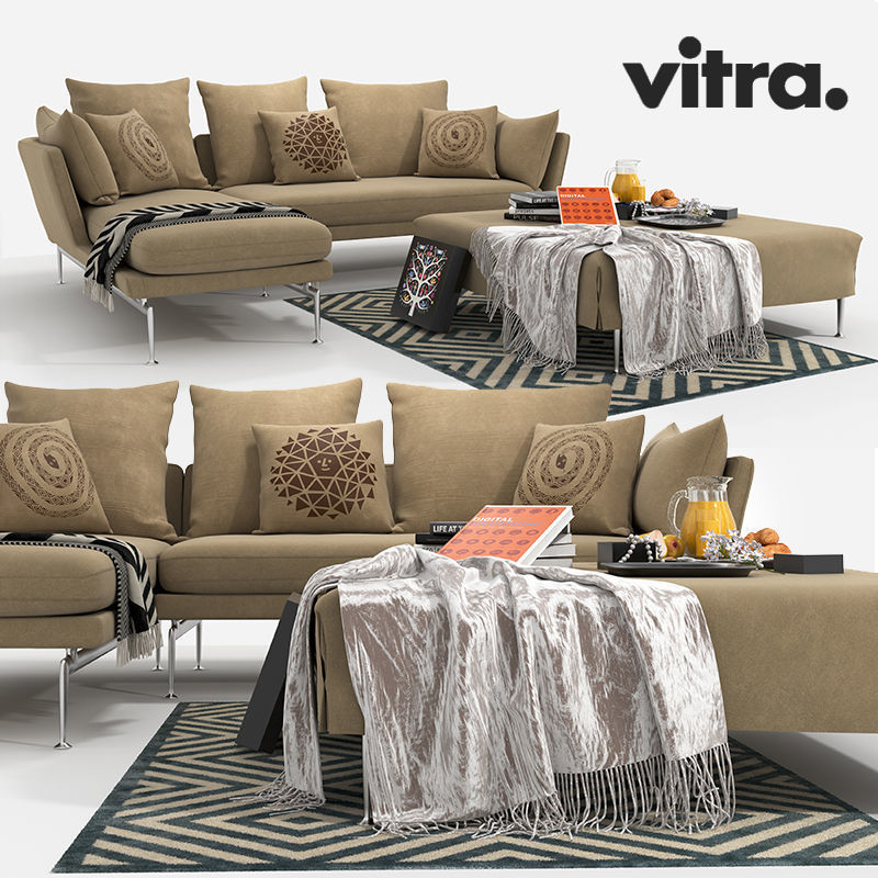 Suita Chaise Longue Vitra Set 3D model_0