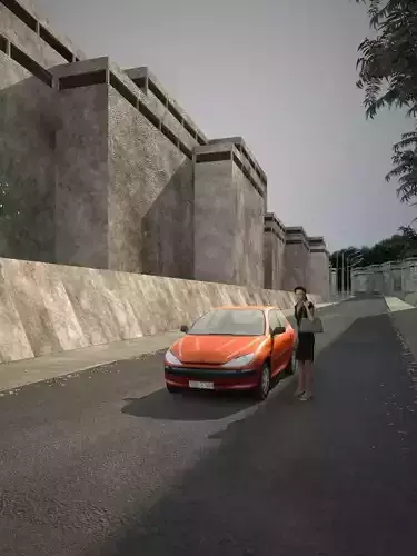 Low poly car Low-poly 3D model