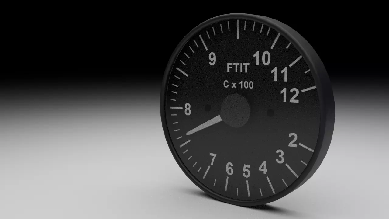F16 Fan Turbine Inlet Temperature Gauge 3D model_0