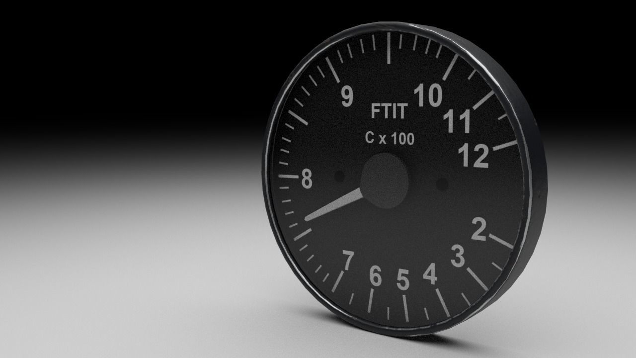 F16 Fan Turbine Inlet Temperature Gauge 3D model_2