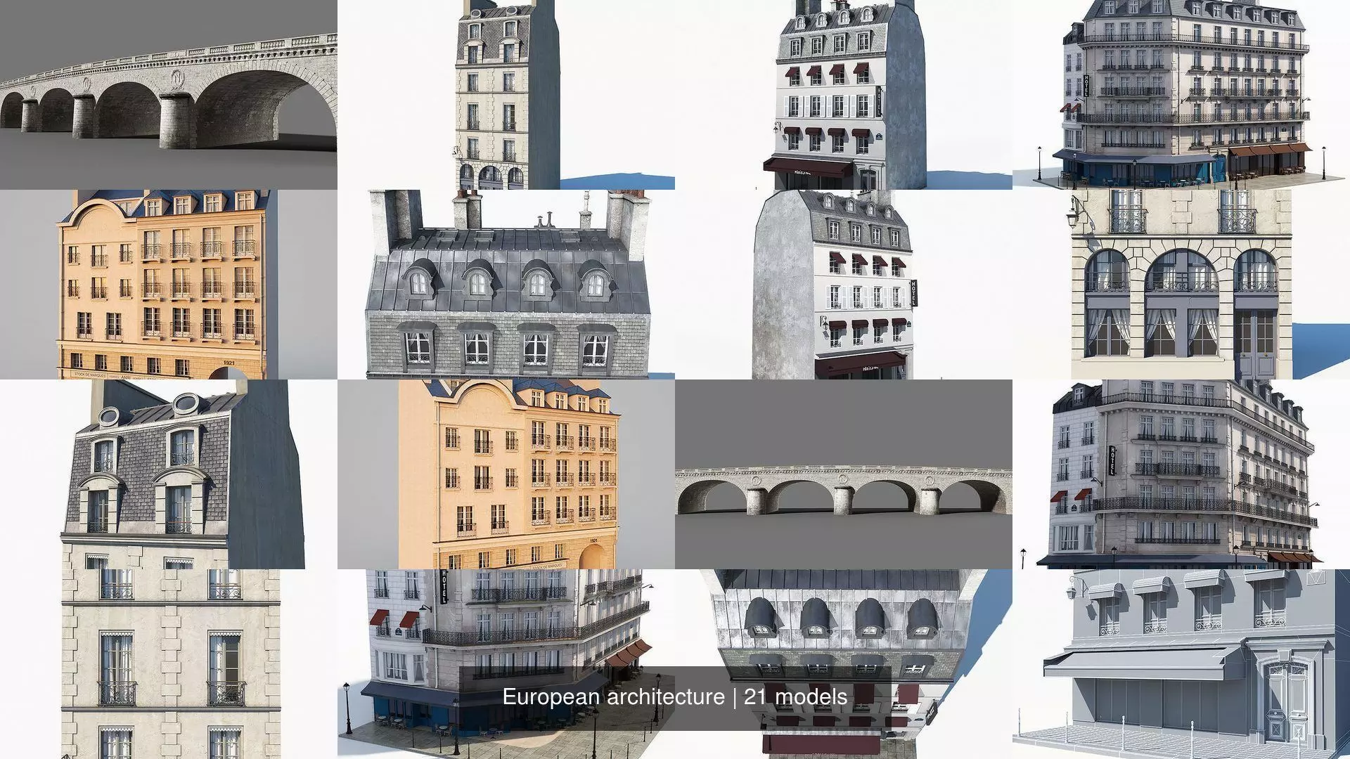 European architecture 3D Model Collection_0