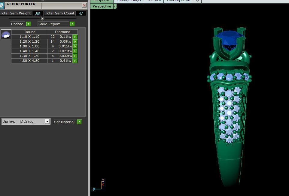 diamond ring 3D print model_1