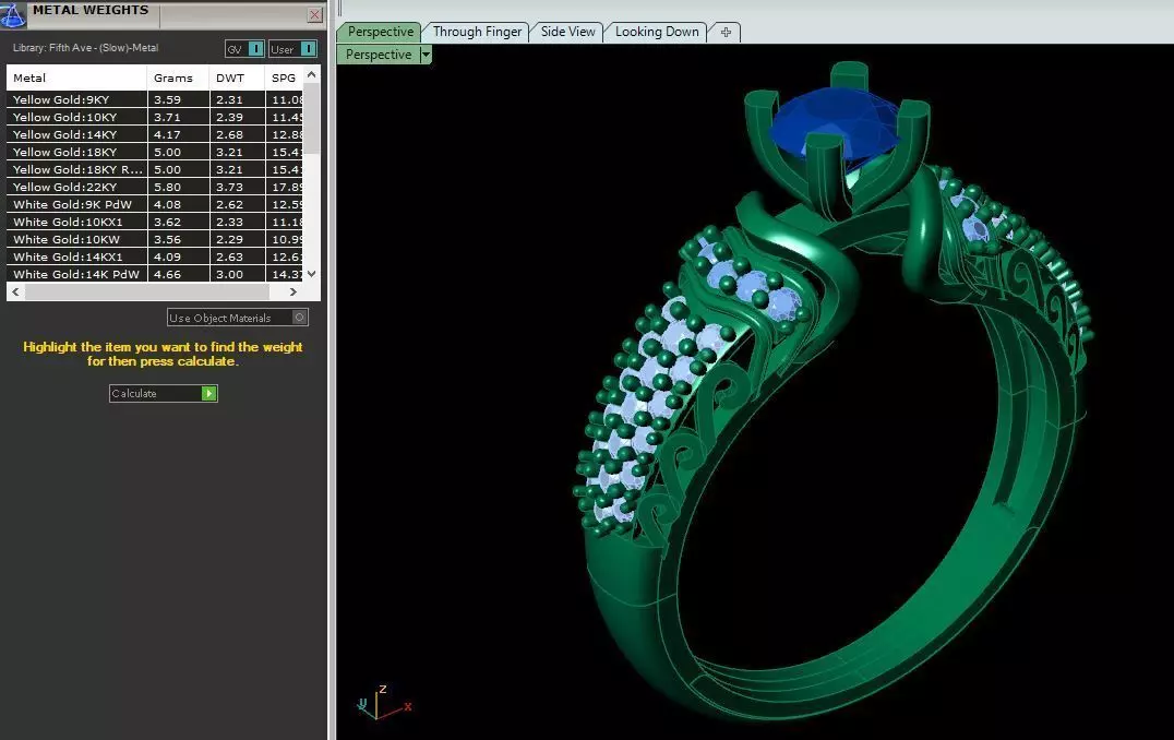 diamond ring 3D print model_0