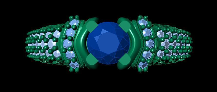 diamond ring 3D print model_2