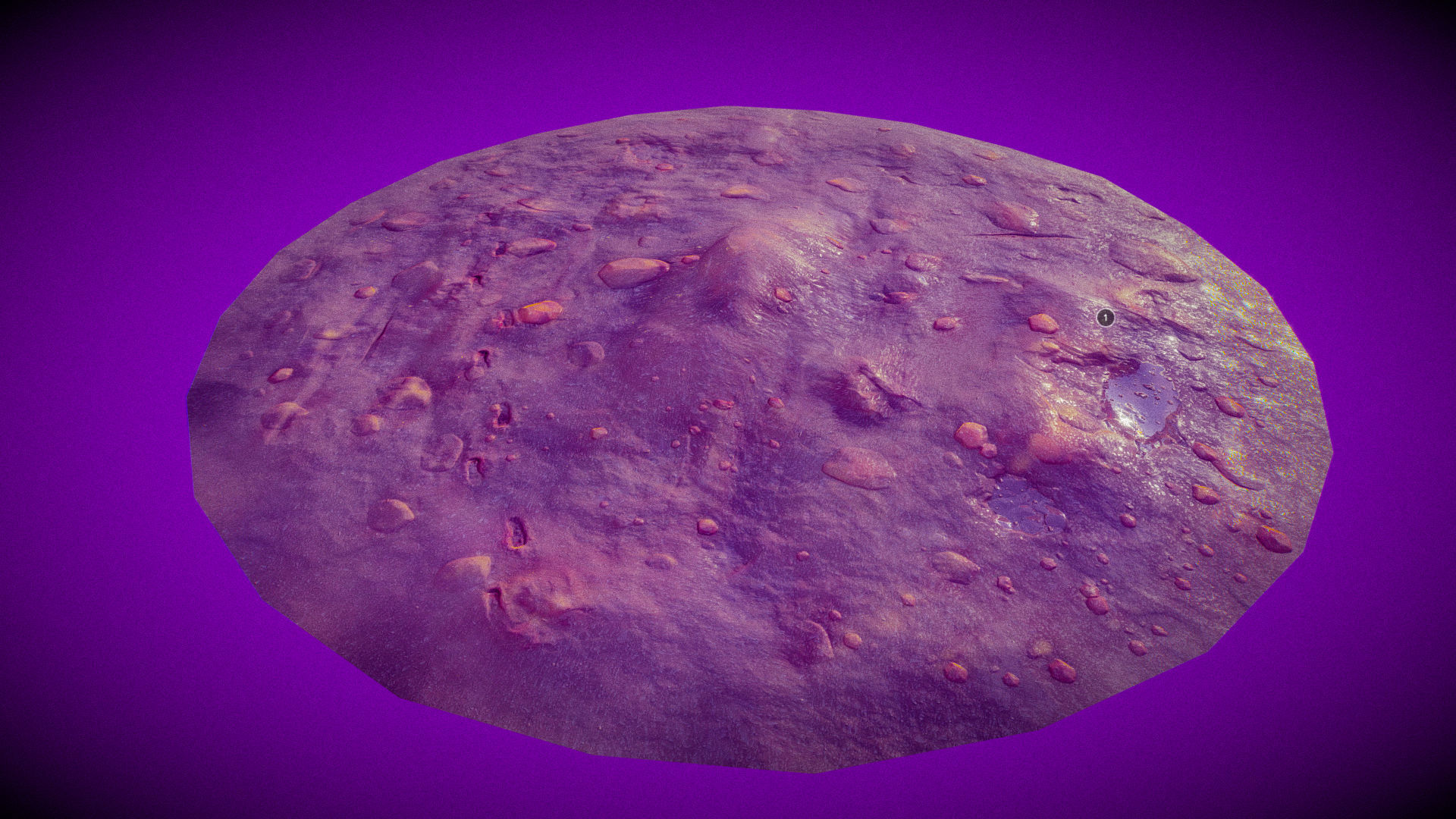 Halloween Collection island in middle of forest Low-poly 3D model_33