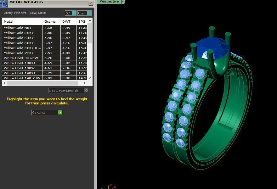 diamond ring 3D print model_1