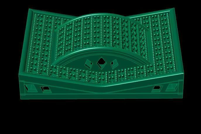 Cufflinks square 3D print model_2