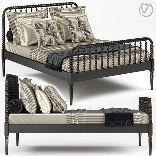 Crate and Barrel Jenny Lind Bed 02 3D model