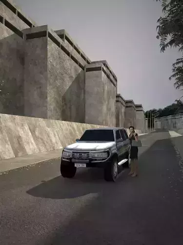 Low poly car suv Low-poly 3D model