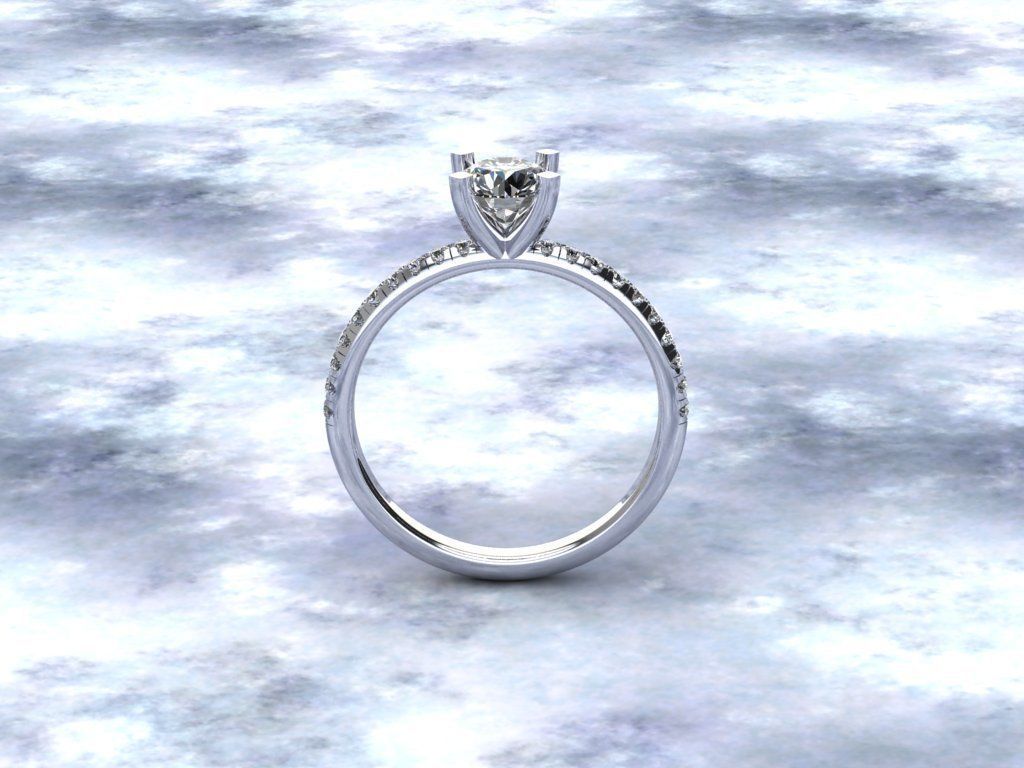 Solitaire with Smalls down sides 3D print model_4