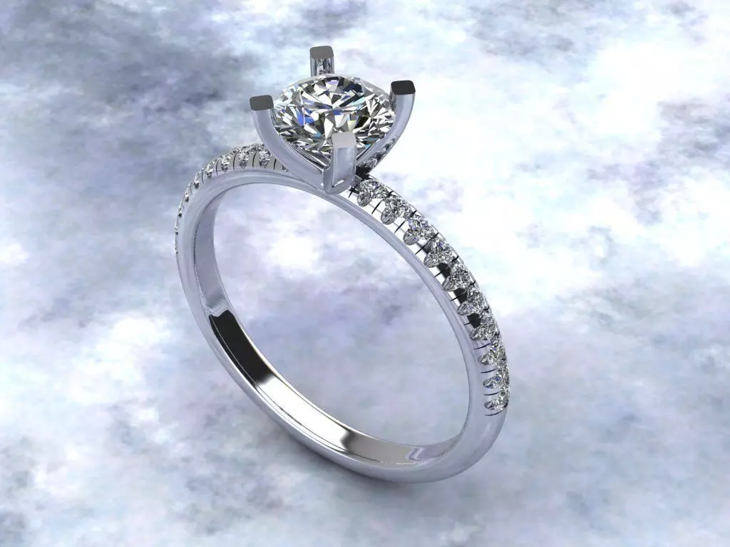 Solitaire with Smalls down sides 3D print model_0