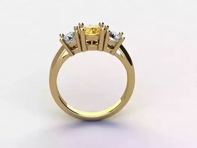 3 stone classic ring