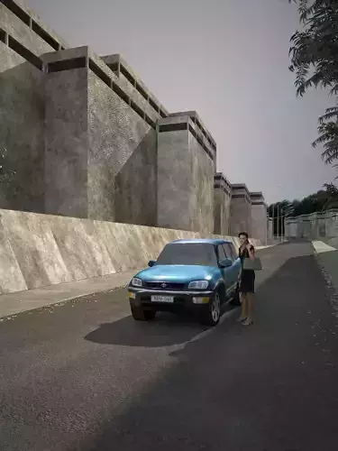 Low poly car 3D model