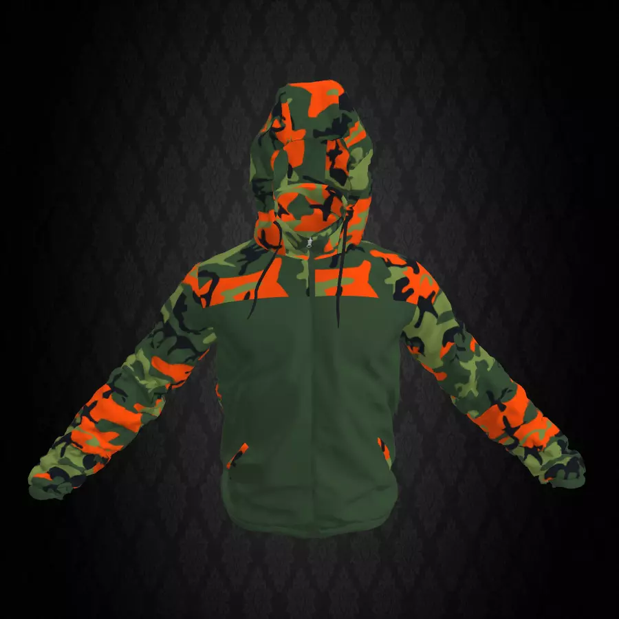 Windbreaker Camo Low-poly 3D model