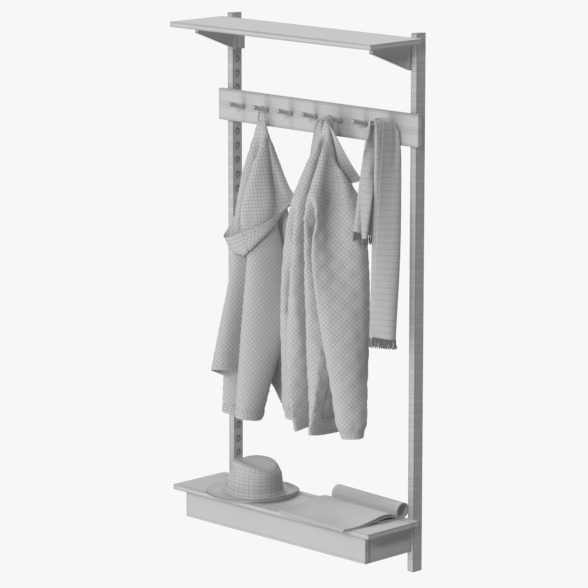 Unit Coat Rack by Stattmann 3D model_12