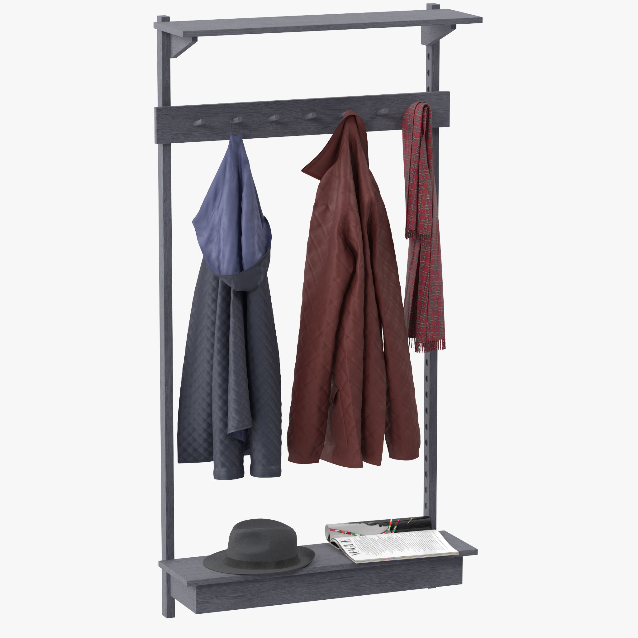 Unit Coat Rack by Stattmann 3D model_3