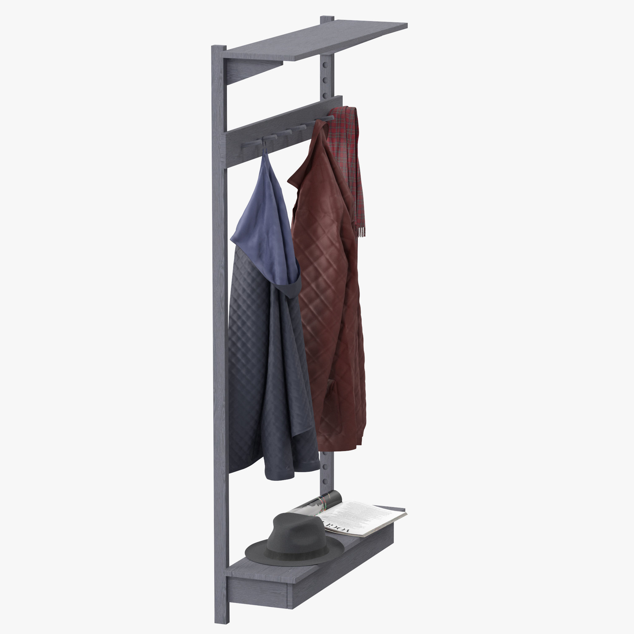 Unit Coat Rack by Stattmann 3D model_8