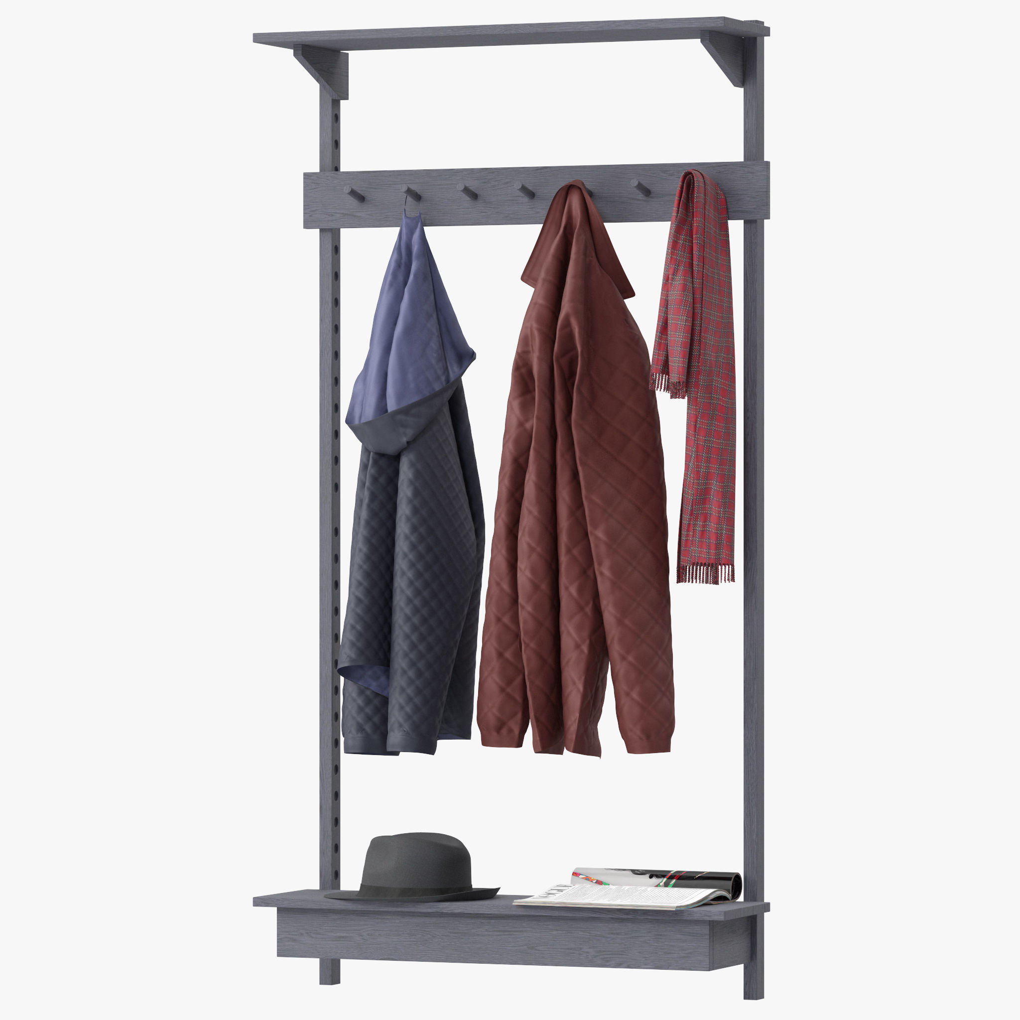 Unit Coat Rack by Stattmann 3D model_2