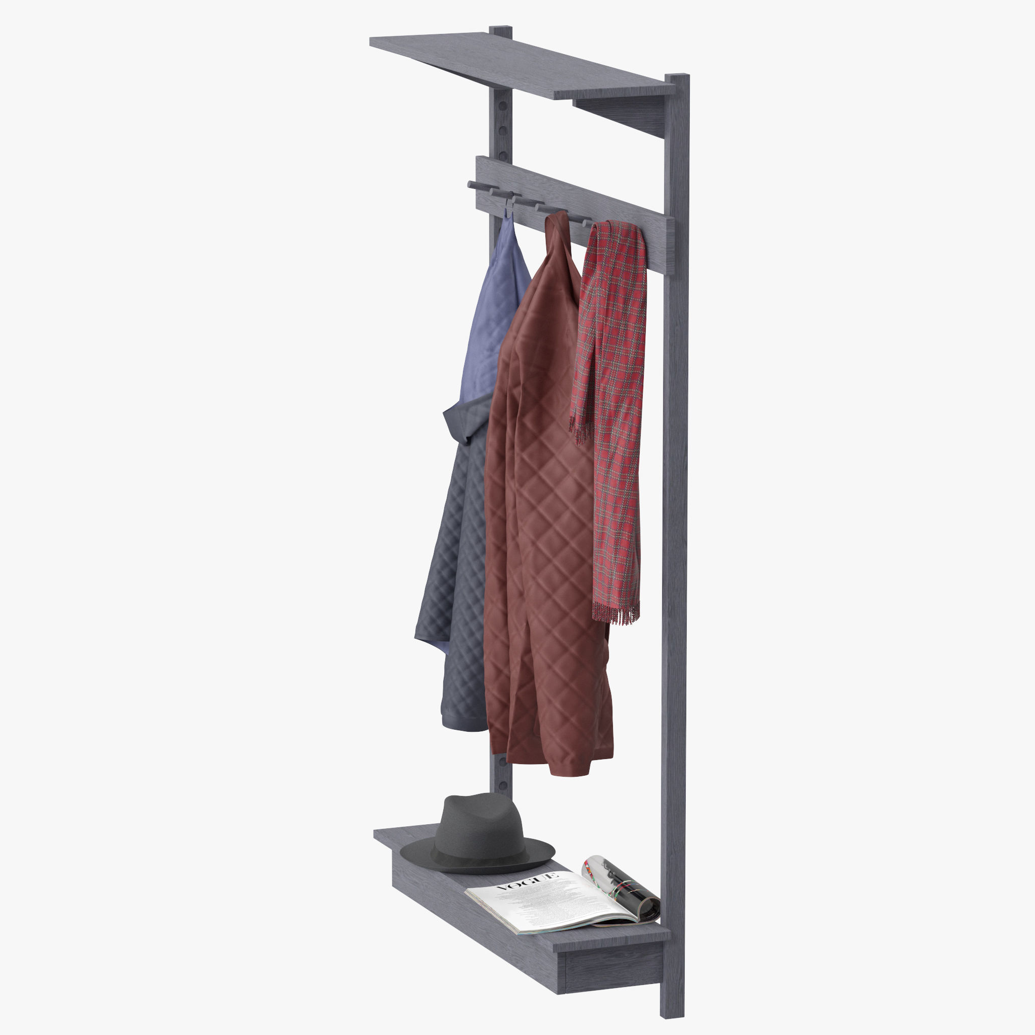 Unit Coat Rack by Stattmann 3D model_7