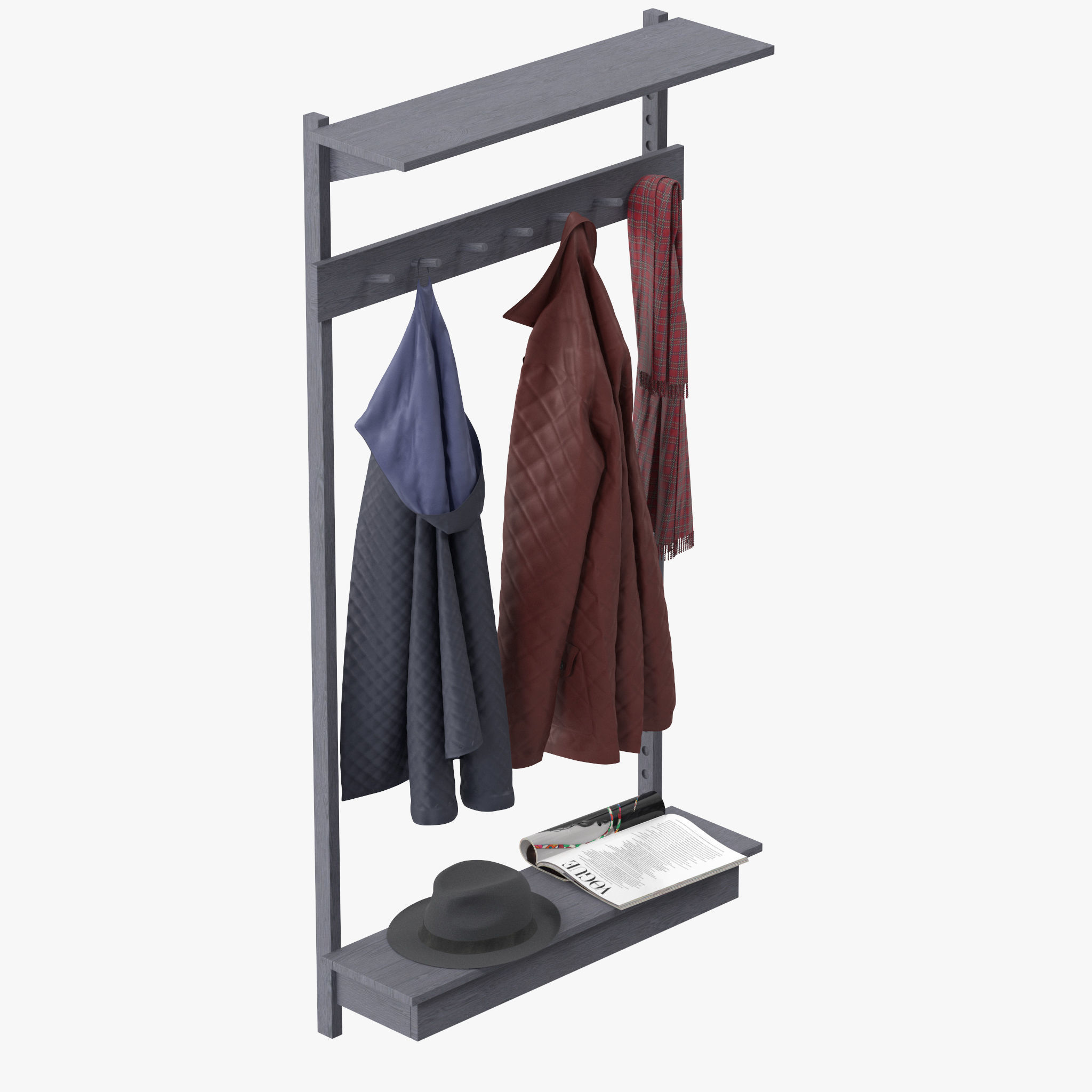 Unit Coat Rack by Stattmann 3D model_5