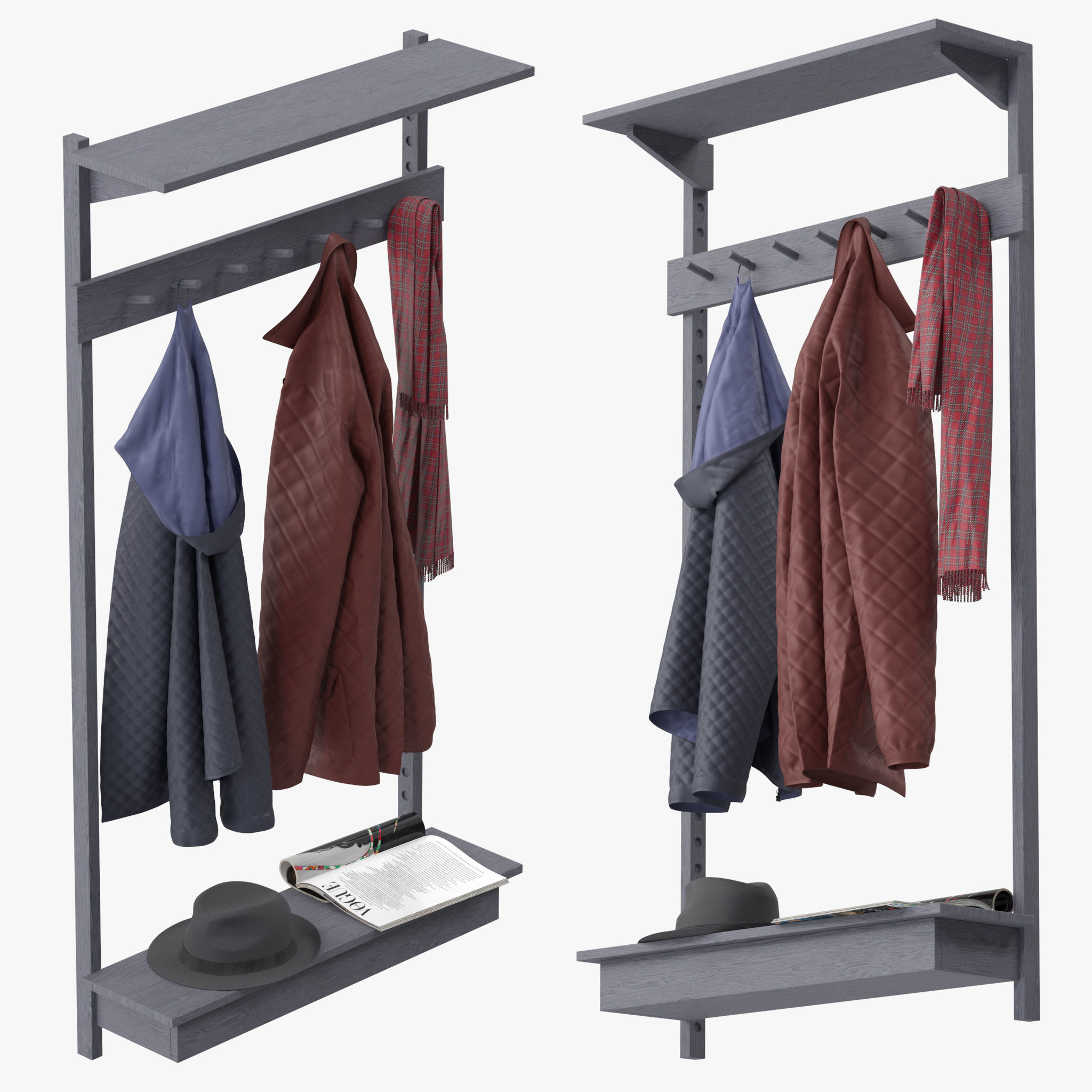 Unit Coat Rack by Stattmann 3D model_1