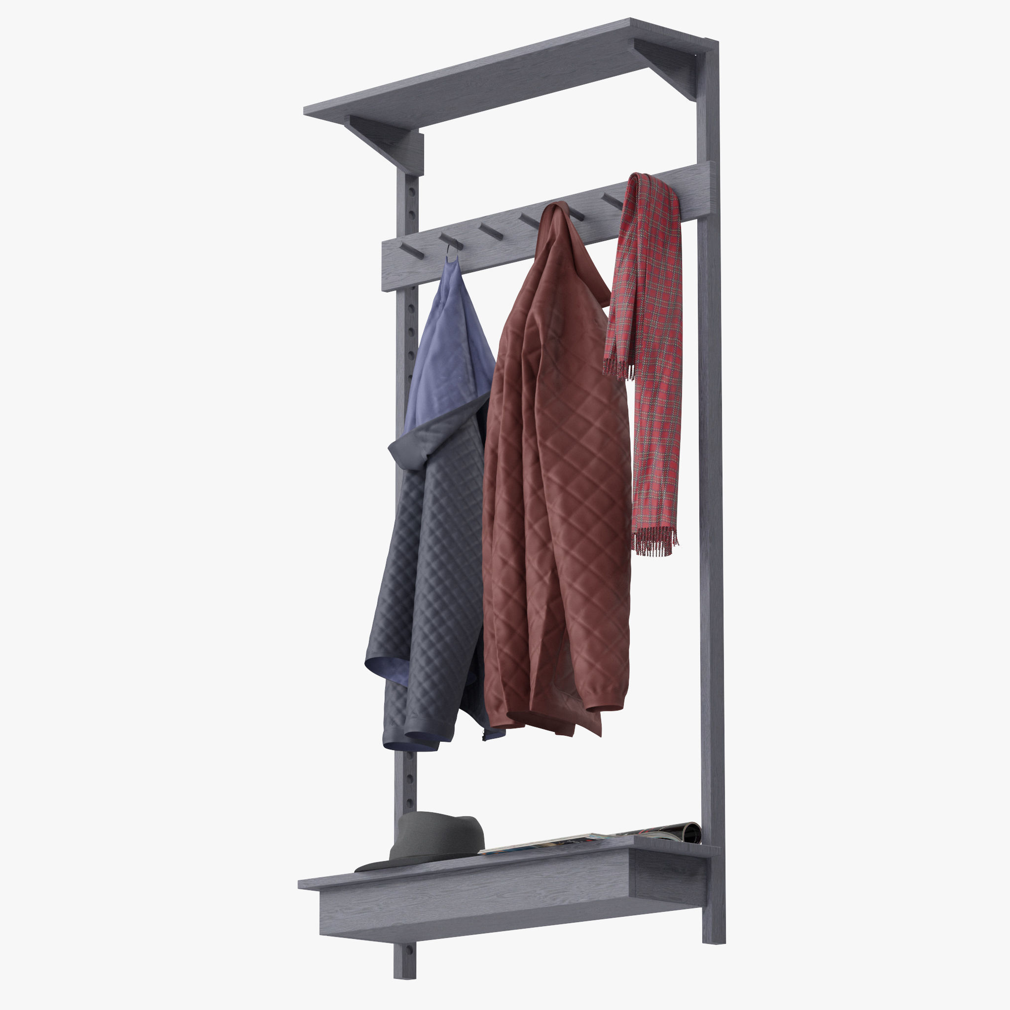 Unit Coat Rack by Stattmann 3D model_4
